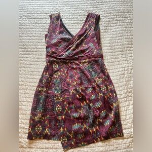 Rag & Bone multi-colored, suede detailed dress